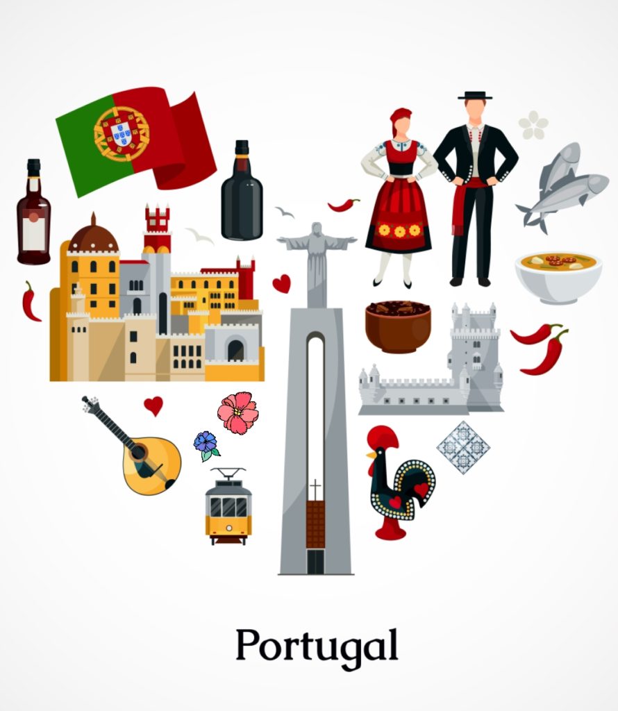 Ensemble des emblèmes du Portugal 